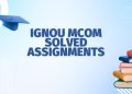 IGNOU MCOM Solved Assignments