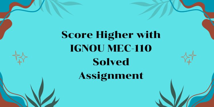 IGNOU MEC-110 Solved Assignment