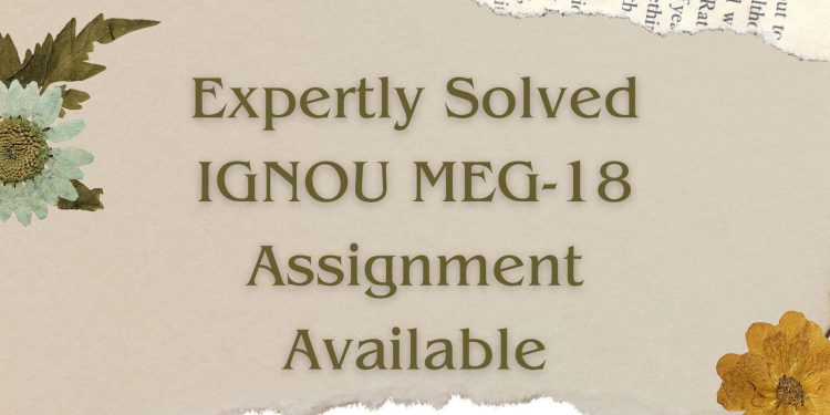 IGNOU MEG-18 Solved Assignment