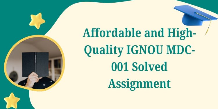 IGNOU MDC-001 Solved Assignment