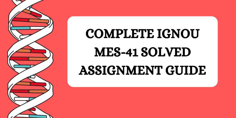 IGNOU MES-41 Solved Assignment