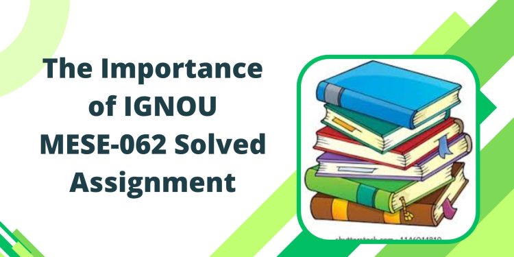 IGNOU MESE-062 Solved Assignment