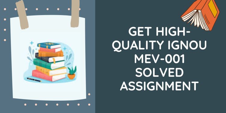 IGNOU MEV-001 Solved Assignment