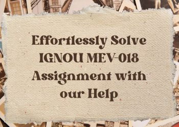 IGNOU MEV-018 Solved Assignment