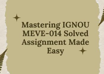 IGNOU MEVE-014 Solved Assignment