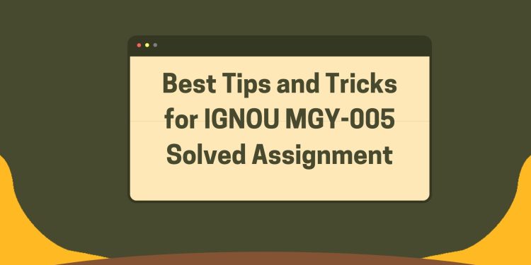 IGNOU MGY-005 Solved Assignment
