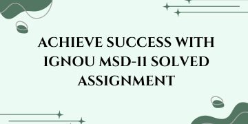 IGNOU MSD-11 Solved Assignment