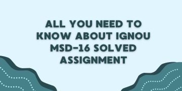 IGNOU MSD-16 Solved Assignment