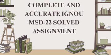 IGNOU MSD-22 Solved Assignment