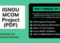 IGNOU MCOM PROJECT PDF