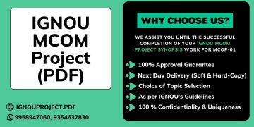 IGNOU MCOM PROJECT PDF